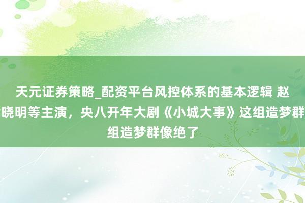 天元证券策略_配资平台风控体系的基本逻辑 赵丽颖黄晓明等主演，央八开年大剧《小城大事》这组造梦群像绝了