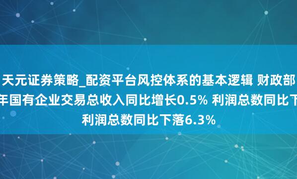 天元证券策略_配资平台风控体系的基本逻辑 财政部：2025年国有企业交易总收入同比增长0.5% 利润总数同比下落6.3%